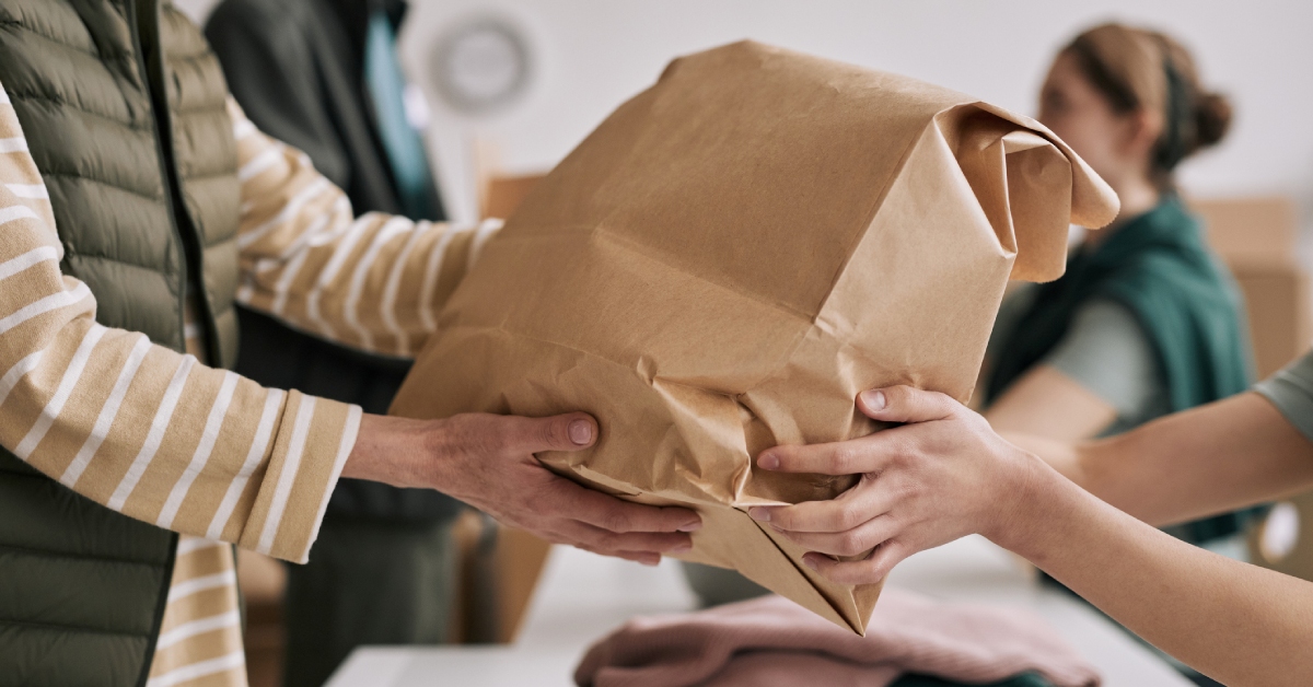 bag of clothes donation gift