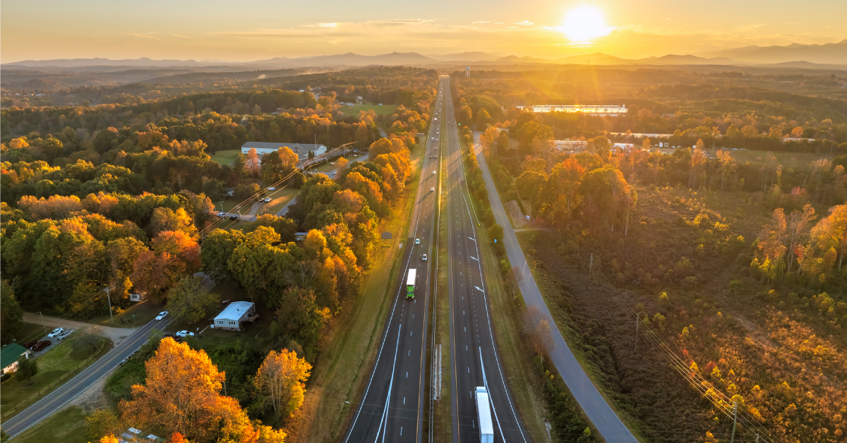 highway transportation during fall in virginia